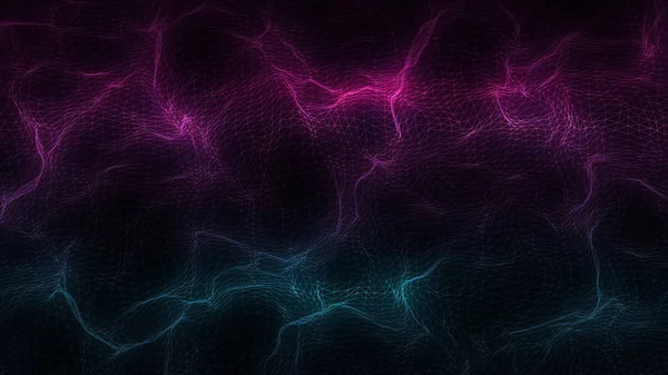 전자 신경 네트워크-추상 모션 배경입니다. 전기 자극으로 신경 네트워크를 통해 비행입니다. 냅. 두뇌입니다. 차가운 색상입니다. 돌리 — 스톡 사진