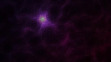Elektronik Neural ağ - soyut hareket arka plan. Uçan bir nöron ağı elektrik darbeleri ile. SYNAPSE. Beyin. Soğuk renkler. Dolly