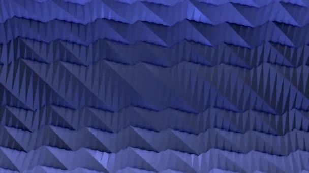 Abstrakte geometrische Formen, abstrakter Hintergrund von geometrischen Formen in nahtloser Schleife. dreidimensionale, zufällige, reflektierende Blockformen in einem subtilen Grauton — Stockvideo
