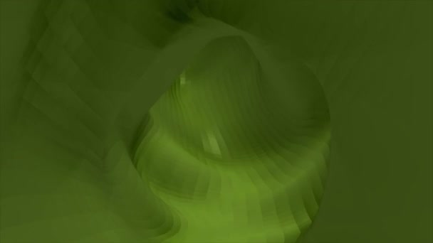 Tunnel 3D abstrait avec des formes rotatives. Voyager à travers une boucle de tunnel vert changeante. Nébuleuse colorée Nuage Rotation Vortex Animation - Boucle arc-en-ciel 
