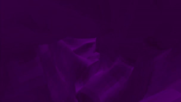 抽象的3d 隧道与转动的形状。穿越变化的紫色隧道循环。彩色星云云旋转旋涡动画-环路彩虹 — 图库视频影像
