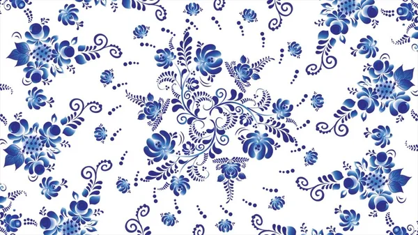Animation de fleurs colorées sur fond blanc. Boucles sans couture — Photo