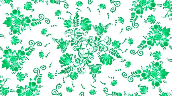 Animazione di fiori colorati su sfondo bianco. Loops senza cuciture — Foto Stock