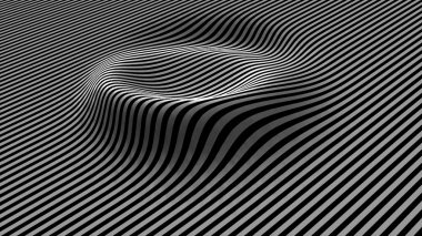 Arka plan dans satırları soyut geometrik döngü. Arka plan rengi, dalgalı çizgilerle. Animasyon neon satırlarından yüzeyinde ripples. Animasyon sorunsuz döngü