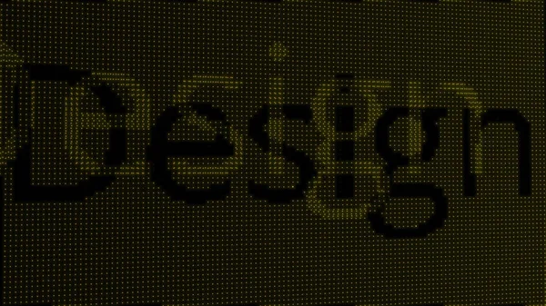 Retro digital fonte Design texto palavra na tv antiga lcd glitch interferência tela animação loop sem costura. Fundo animado com letras e palavra - Design — Fotografia de Stock