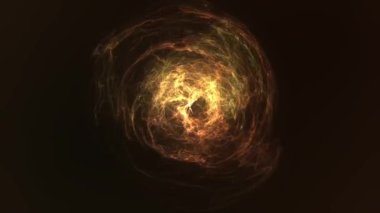 Soyut ateşli küre parlak dönen zemin ile arka plan. Parlayan küre. Yuvarlak kare açık daireler ışık efektli Parlatıcı