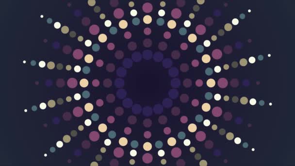 Abstract background with circles. Seamless loop. Loopable cyclic animated kaleidoscopic spiral — Stock Video