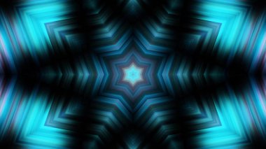 El ile soyut animasyon geometrik kaleydoskop desen çizilmiş. Soyut CGI hareketli grafikler ve altın ile animasyonlu arka plan