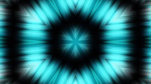 Kaleidoscopes bakgrund med animerade glödande neon färgglada linjer och geometriska former. Psykedeliska klipp som visar bildandet av färgglada vit, röd och blå former och linjer — Stockfoto