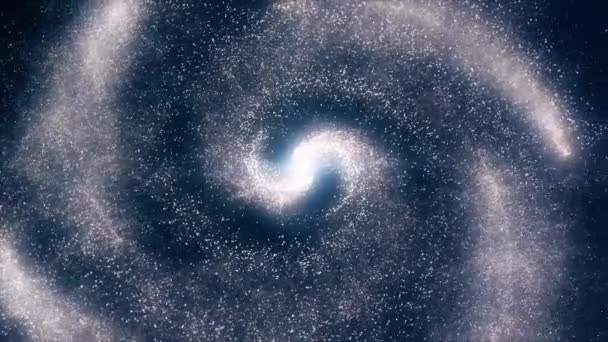 Galáxia espiral rotativa - exploração espacial profunda. Galáxia espiral — Vídeo de Stock