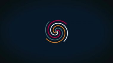 Spiral parlayan etkisi dairesel renk yolculuklar, soyut. Renkli sarmal bir daire şeklinde dokuma çizgili. Bükülmüş renk sarmal