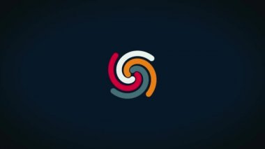 Spiral parlayan etkisi dairesel renk yolculuklar, soyut. Renkli sarmal bir daire şeklinde dokuma çizgili. Bükülmüş renk sarmal
