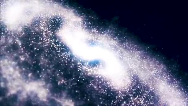 Fond d'animation spatiale avec nébuleuse, étoiles. La Voie lactée, la Galaxie et la Nébuleuse. Animation galaxie bleue dans l'espace — Video