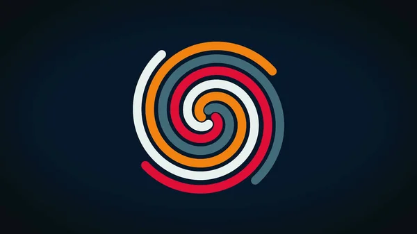 Spiral glödande effekt abstrakt cirkulär färg stigar, abstrakt. Färgade spiral med vävda linjer i form av en cirkel. Färg snurrade spiral — Stockfoto