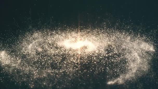 Galaxie dans l'espace profond. Galaxie spirale, animation de la Voie lactée. Voler à travers les champs stellaires et les nébuleuses dans l'espace, révélant une galaxie spirale en rotation 