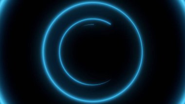 Neon daire döngü mor hareketli arka plan soyut. Soyut neon arka plan. Işıklı dönen. Parlak sarmal kapak