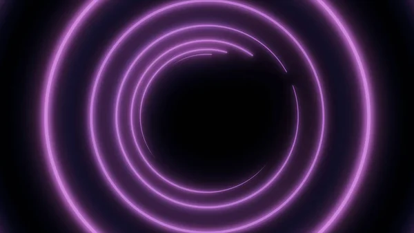 Abstrakcja neon koło pętli ruchu niebieskie tło. Świecące okrągły element z kanału alfa. Oświetlony okrąg i kula kształty geometryczne przekształcenie w pętli bezszwowe — Zdjęcie stockowe