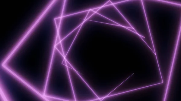 Sfondo astratto con triangoli al neon. loop senza soluzione di continuità. Luci elettriche triangolari al neon Techno. Raggi laser blu e rosa con griglia. loop senza soluzione di continuità — Foto Stock