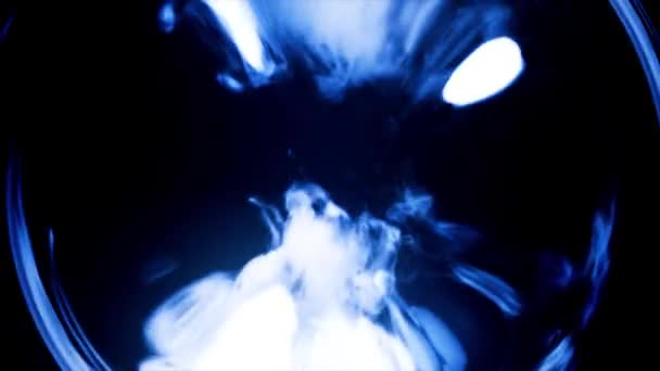 Abstrakte feurige Kugel Hintergrund mit leuchtenden wirbelnden Hintergrund. glühende Kugel. Glanz runder Rahmen mit Lichtkreisen Lichteffekt — Stockvideo