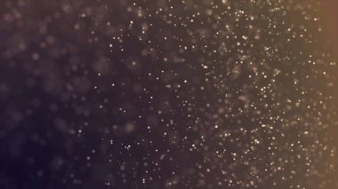 Işıltılı parçacıklar ışıltı ve boyunca kayması. Bokeh parlayan ile arka plan parıldıyor. Soyut altın bokeh parçacıklar. Puan alan animasyon