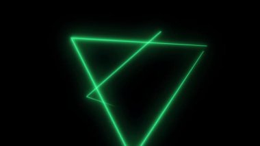 Neon üçgenler ile arka plan. Sorunsuz döngü. Neon Izgara Meydanı döngü arka plan. Soyut üçgen. Neon geometrik şekiller ve çizgiler