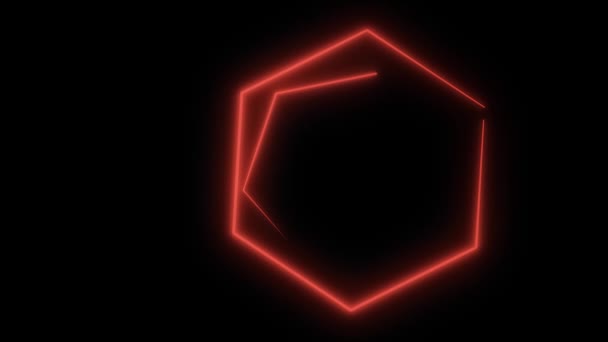 Sfondo da esagoni. Sfondo astratto. HEXAHEDRON reazione a catena HOLOGRAM. Alfa matte — Video Stock