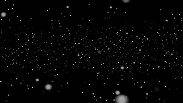 Glittering particles sparkle and drift along. Abstract background with shining bokeh sparkles. Abstract golden bokeh particles. Animation of points in space — Stock Photo, Image