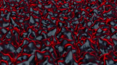 Siyah düşük Poli yüzey. Arka plan koyu yüzey hareketli animasyon ile. Semless döngü soyut 3d render animasyon