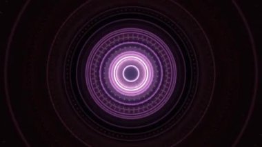 Yüksek tanım CGI hareket arka, düzenleme için ideal arka planında veya bazı animasyon renk çevrelerin featuring yayınına yol açtı. Renkli tünel. Renkli daireler ile uçuş animasyon