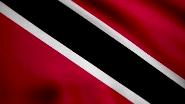 Bandeira 3D de Trinidad e Tobago. Bandeira de Trinidad e Tobago fundo — Vídeo de Stock