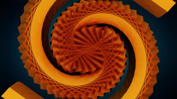 Fond abstrait avec rotation de spirale hypnotique. Spirale psychédélique tourbillon Tunnel Contexte — Video