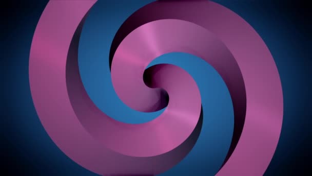 Tunnel a spirale Vortex da viaggio. Portale a Dimensioni multiple. Space-Time Continuum Effetto visivo. Animato movimento sfondo blu ciano — Video Stock