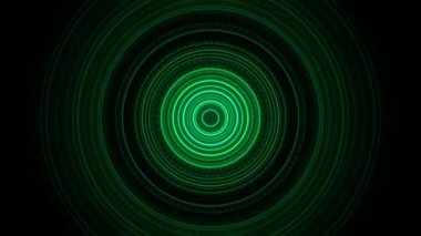 Parlak renkler farklı arabirimleriyle daire içine alın. Soyut mikrodalga halo desen arka plan, neon ışıkları bilim, teknoloji. Soyut futuristik hareketli grafik dönen daire