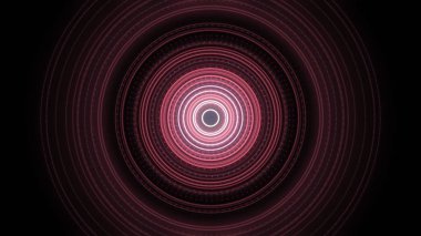 Parlak renkler farklı arabirimleriyle daire içine alın. Soyut mikrodalga halo desen arka plan, neon ışıkları bilim, teknoloji. Soyut futuristik hareketli grafik dönen daire