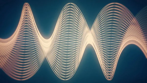 Fondo abstracto con animación de la seda de onda en movimiento o energía. Fondo de hermosas ondas de aire suave en cámara lenta. Animación sin fisuras de la forma de onda con colores vibrantes —  Fotos de Stock