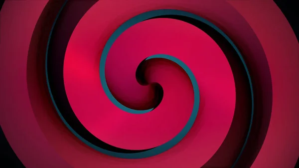 Animated black hypnotic spiral on the red background. red spiral. Black hypnotic spiral rotates on the red background. Seamless loop