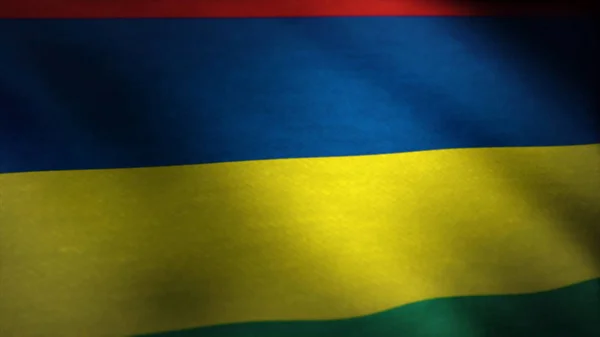 Seamless Loopable Flag of Mauritius. Mauritius Flag. Background Seamless Looping Animation — Stock Photo, Image