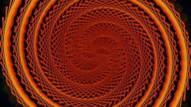 Fluid Moving Rotating, Augenkreise nahtlose Loop-Animation, neue Qualität der industriellen Techno-Konstruktion. Spiegeltunnel. komplexe morphing tunnel loop mit symmetrischen Mustern — Stockvideo