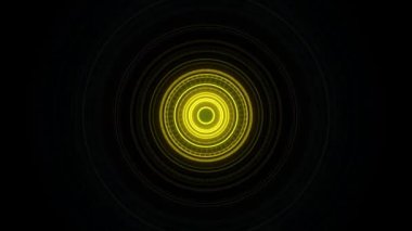 Hedefindeki çemberler fraktal yapısı. Rengini değiştirmek ve açın. Arka plan hareketli renkli ışık çemberi. Arka planı olan bir çizgi orta yeşil daire