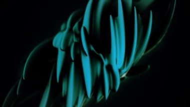 Karanlık küre bir iğne şeklinde şekil değiştiriyor. İpeksi pürüzsüz soyut form koyu arka planı. soyut ışık gölge doku 3d şekiller