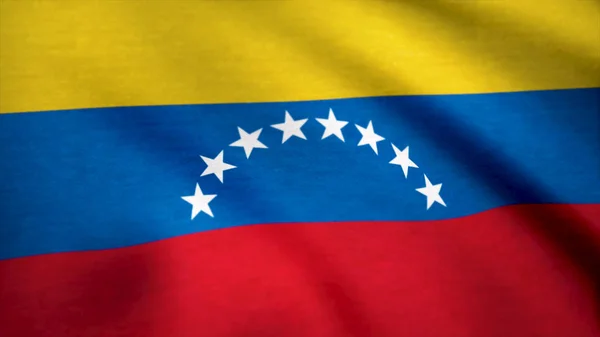 Primer plano de la bandera nacional de Venezuela. Bandera de Venezuela antecedentes —  Fotos de Stock