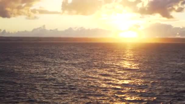 Tramonto Mare Azioni Tramonto Sul Mare Bel Sole Che Tramonta — Video Stock