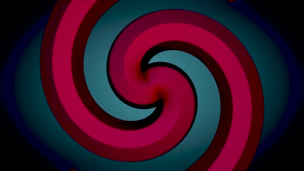 Astratto colore morbido forma a spirale punteggiata sfondo animazione. Colore spirale astratta — Video Stock