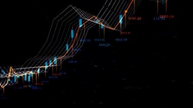 Yıllık istatistiklerin modern tasarımı ile gösterge paneli bilgi şablonu. Animasyon. Önemli veriler ve dijital grafikler, finans kavramı.