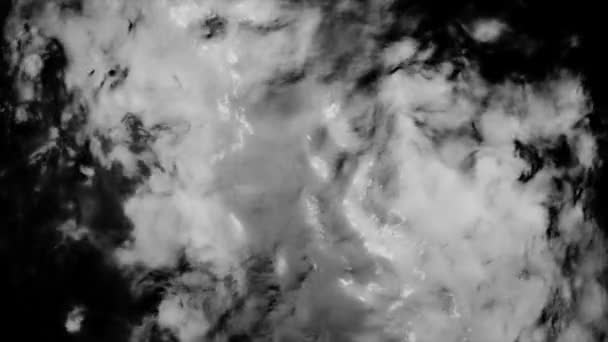 小さな波、シームレスなループで黒と白の液体の表面。アニメーション。波紋のある抽象的なダークオイルの表面のトップビュー,モノクロ. — ストック動画