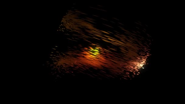 Glowing moving particles gathering in sphere. Animation. Abstract animation of live stream of fast moving particles in sphere on black background — 비디오