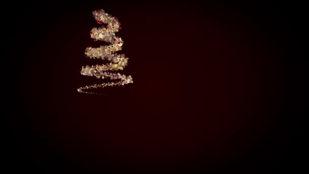 Χριστουγεννιάτικο φόντο. Μπλε. Κινούμενα σχέδια. Με χώρο για το μήνυμά σου. Γραφική κίνηση χριστουγεννιάτικου δέντρου — Αρχείο Βίντεο