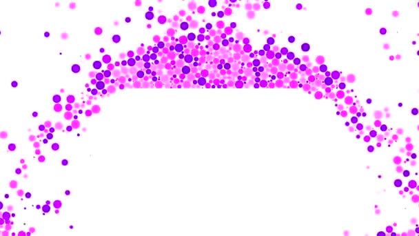 Abstrakte Hintergrundanimation für das Logo. Animation. Farbige Kugeln füllen den Raum und lassen Platz für das Logo — Stockvideo