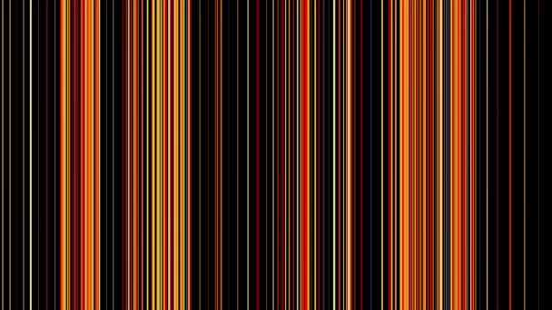 Абстрактный фон цветных неоновых линий. Анимация. Цветные линии движутся вдоль стены вертикально — стоковое видео