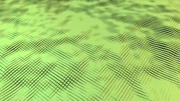Кольорові хвилі в кіберпросторі. Анімація. Абстрактний фон з анімацією світлового махаючої поверхні. Анімація безшовної петлі — стокове відео